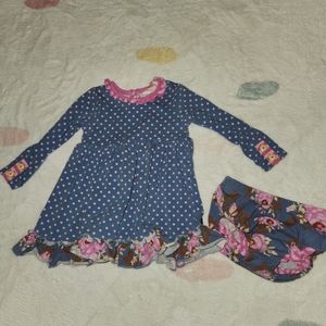 Matilda Jane Dress w/ bloomers - 6-12 months